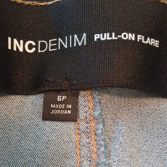 INC Denim Pull-on Flare Leg Jeans - Picture 2 of 5